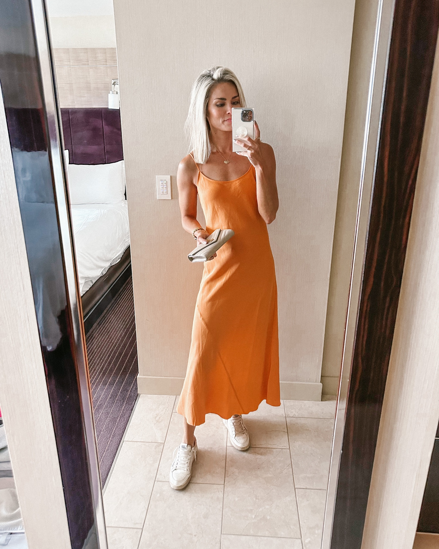 Love this chic orange dress to transition into Fall. And it’s currently 20% off! 🧡

#LTKSeasonal #LTKsalealert #LTKshoecrush