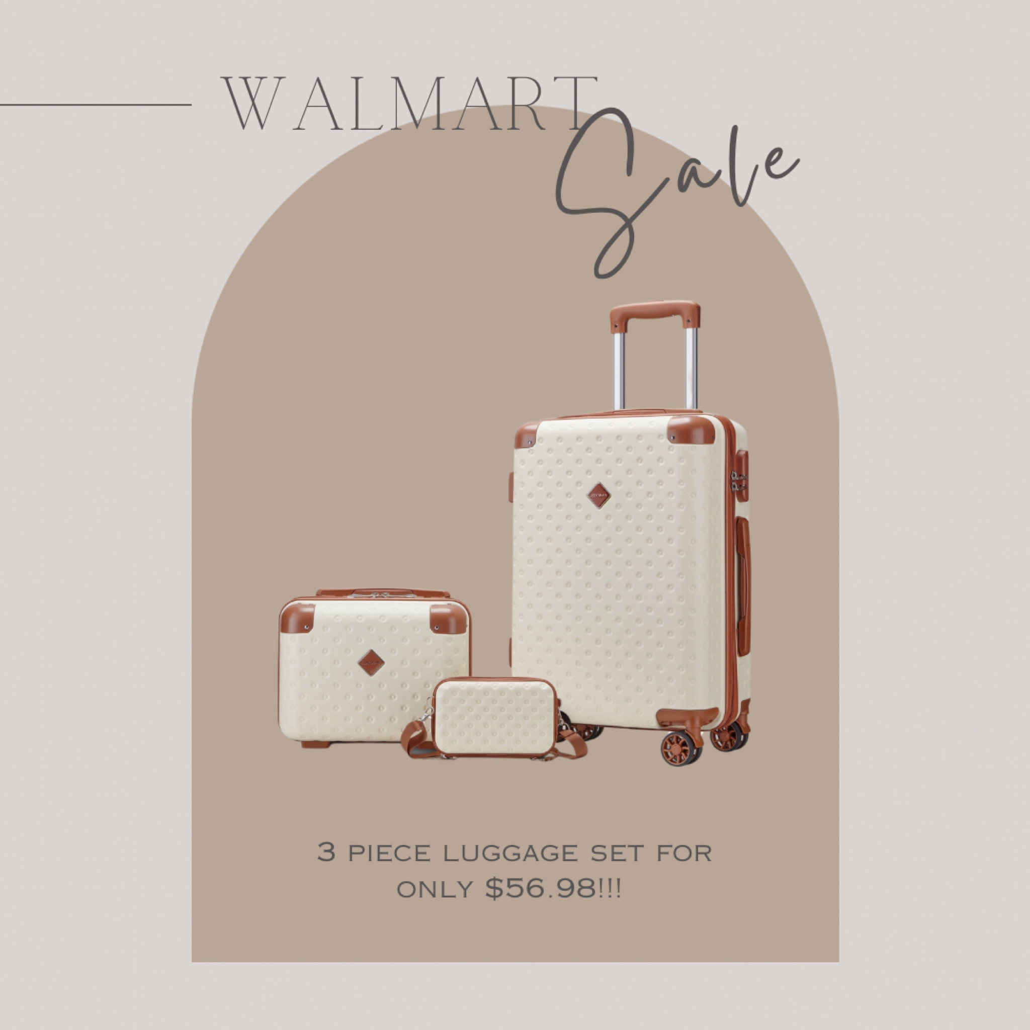 3 piece luggage set, luggage, suitcase, carry on, beige luggage


#walmart #flashdeals 

#LTKSaleAlert #LTKTravel #LTKFindsUnder100