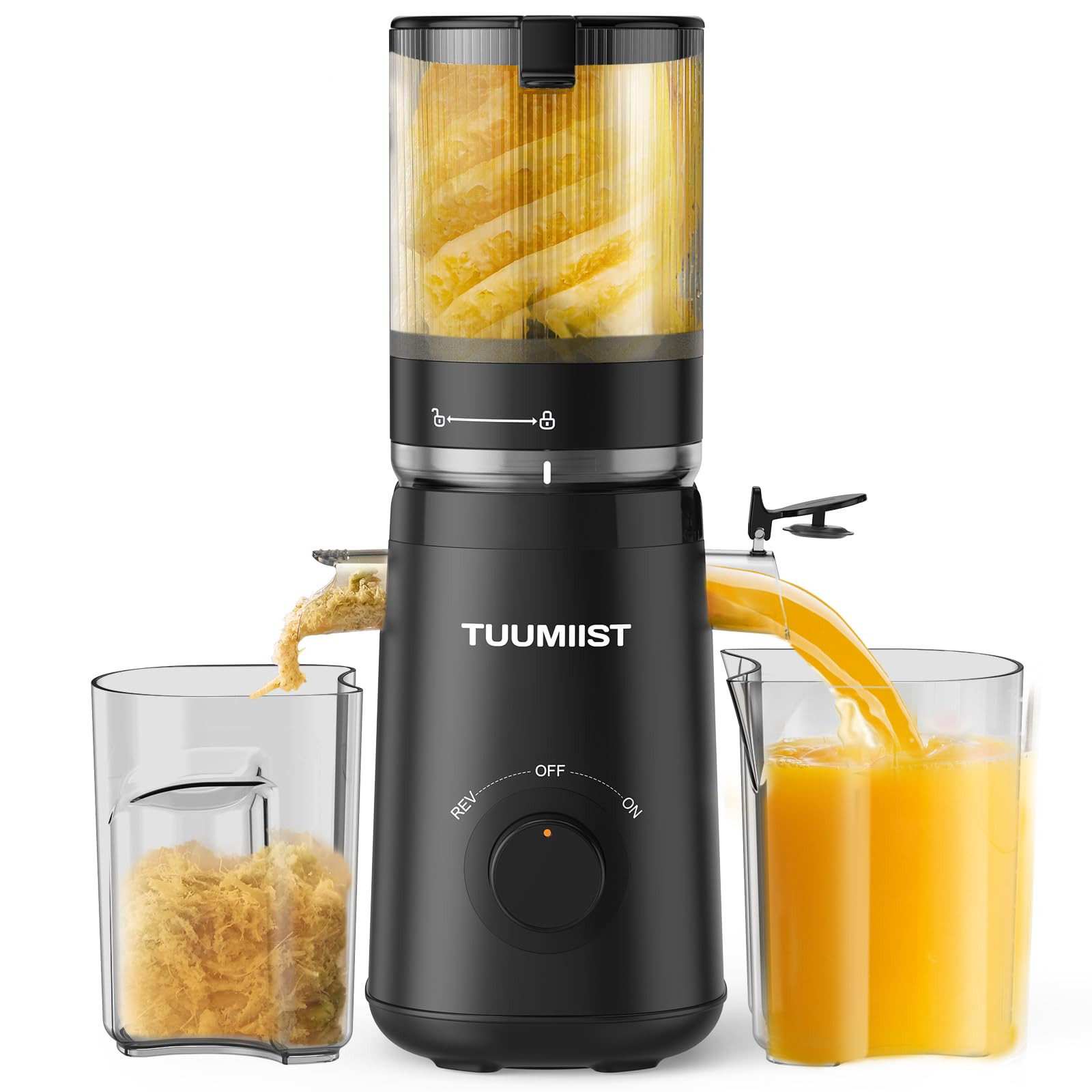 Juicer Machines, TUUMIIST Cold Press Juicer with 5.3" Extra Large Feed Chute Fit Whole Fruits & V... | Amazon (US)