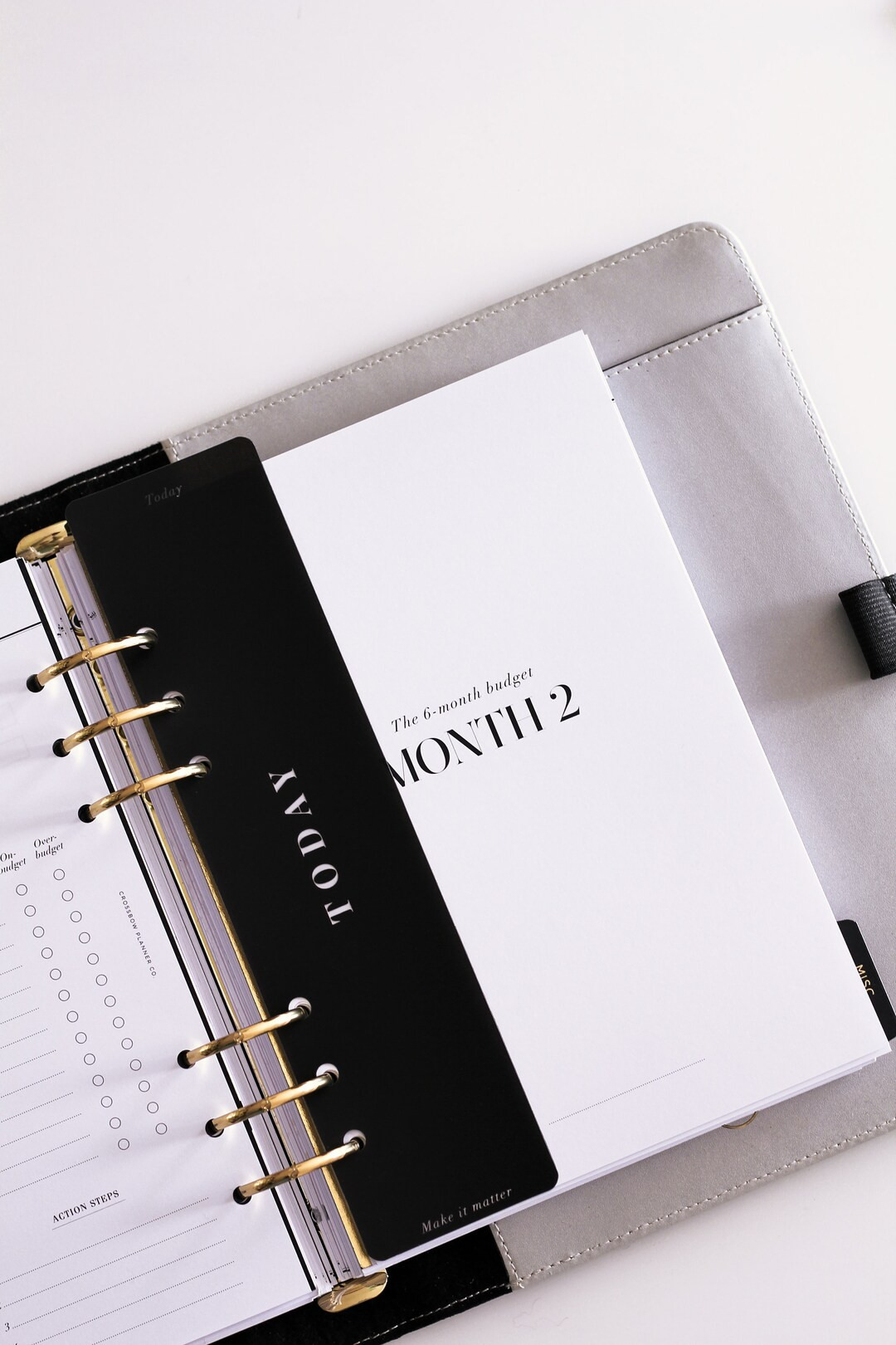 Minimalistischer Seitenmarkierer | Schwarz Snap In Today Planer Lesezeichen für A5 und Personal ... | Etsy (DACH)