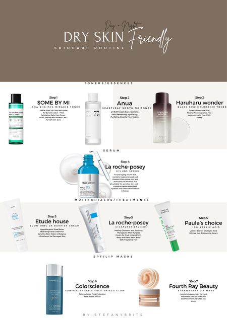 Skincare favorites for dry skin #skincare #dryskin #skincareroutine #skincarefavorites #sensitiveskin 

#LTKBeauty