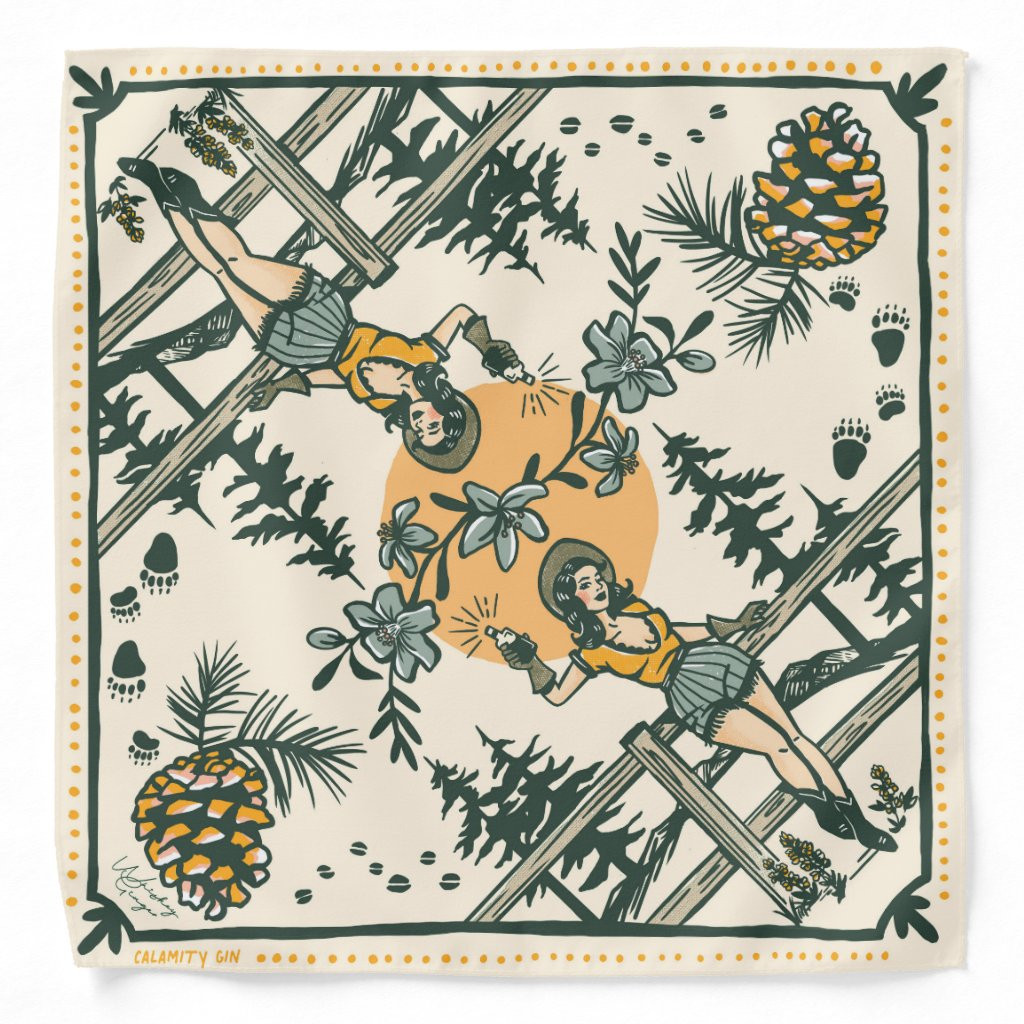 Retro Western Rodeo Cowgirl Texas Yeehaw Bandana | Zazzle