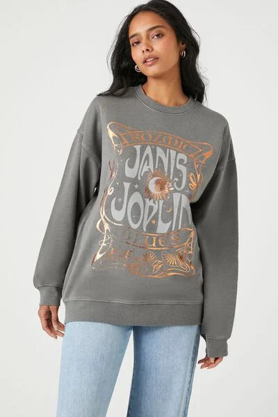 Fleece Janis Joplin Graphic Pullover | Forever 21 (US)