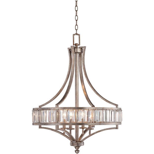 Vienna Full Spectrum Soft Silver Chandelier 24" Wide Crystal Glass 4-Light Fixture for Dining Roo... | Target