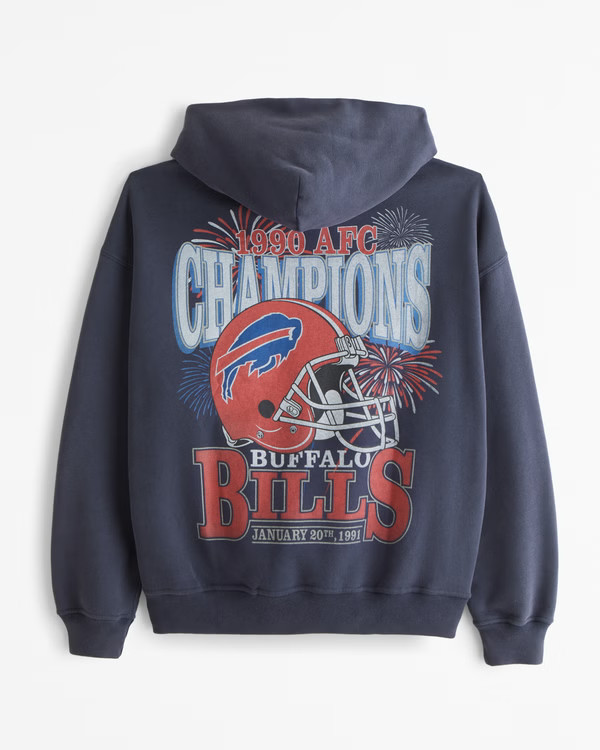 Men's Buffalo Bills Graphic Popover Hoodie | Men's Tops | Abercrombie.com | Abercrombie & Fitch (US)