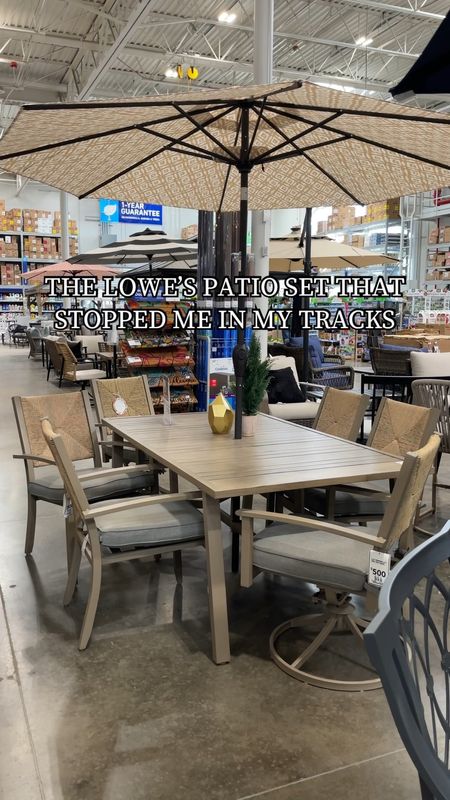 The affordable wicker patio set that stopped me in my tracks at @loweshomeimprovement. ☀️ No joke, I was wandering around the isles with my daughter looking for a new outdoor planter and literally did a double take when I saw this budget dining set. 

Metal patio sets are a great investment because they last forever, are lightweight, and are also modern. Outdoor dining sets can be pricey, but this one just looks it - plus, it’s currently $300 off right now. 👏🏻

This set would look great in a backyard, patio, or rooftop patio. Thow in a patio umbrella and an outdoor rug, and you’ve got yourself a backyard oasis. 

#ad #patio 


#LTKSeasonal #LTKVideo #LTKSaleAlert