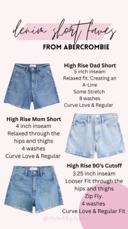 Denim short faves from Abercrombie!

Abercrombie shorts - Abercrombie denim - favorite denim - summer shorts 

#LTKStyleTip #LTKSeasonal