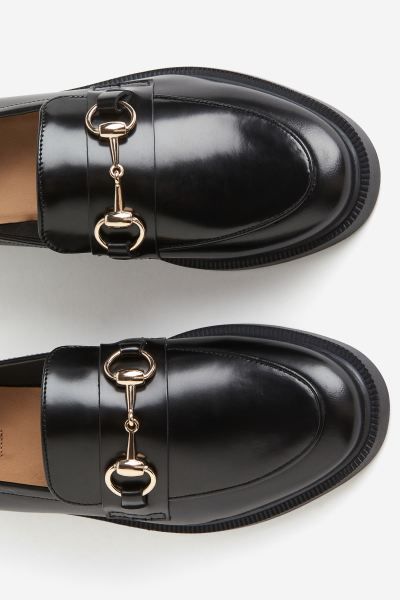 Loafer aus Leder - Schwarz - Ladies | H&M AT | H&M (DE, AT, CH, NL, FI)