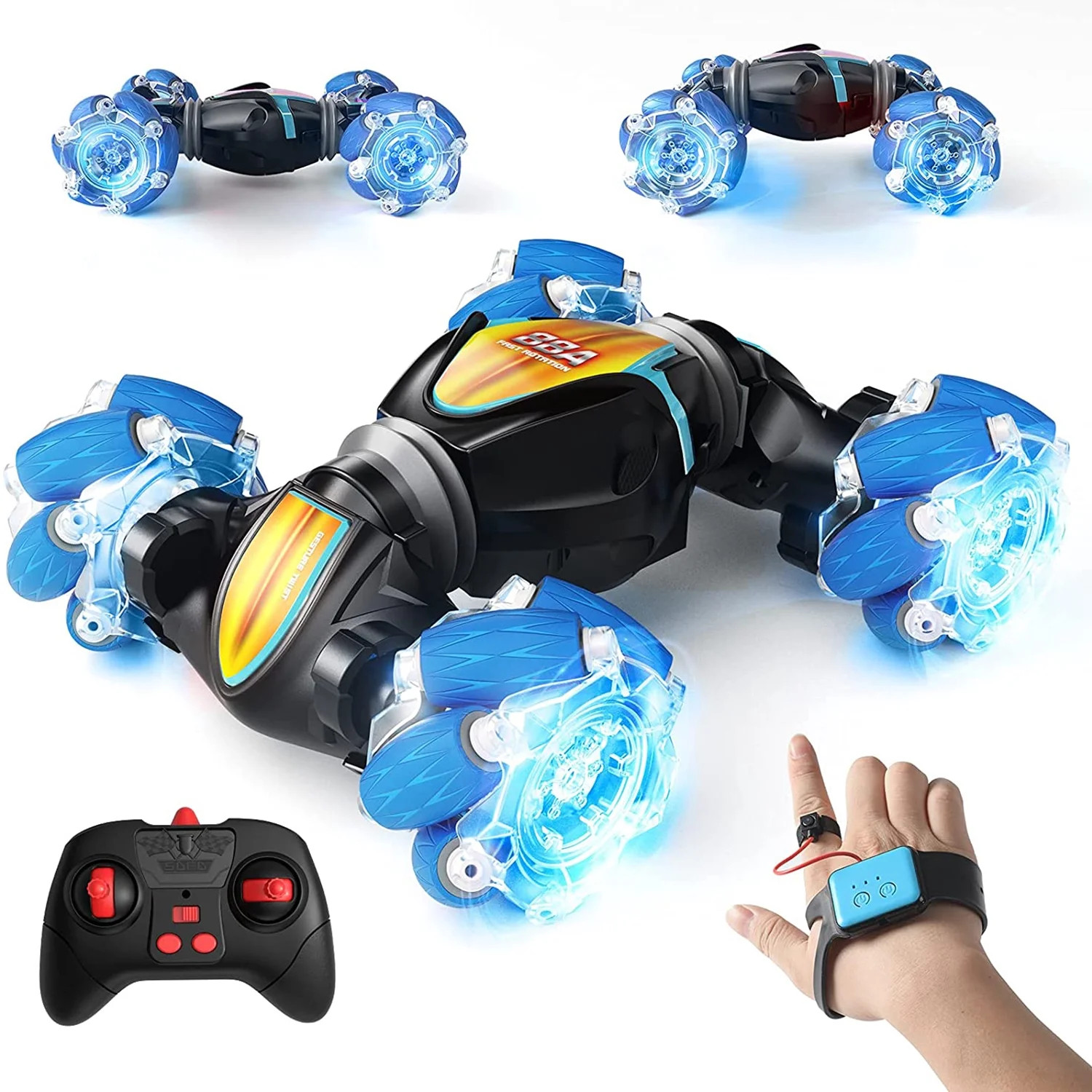 HANMUN Remote Control Car for Boys 5-12, Gesture Sensing RC Car, 1:20 Hand Controlled Stunt Crawl... | Walmart (US)