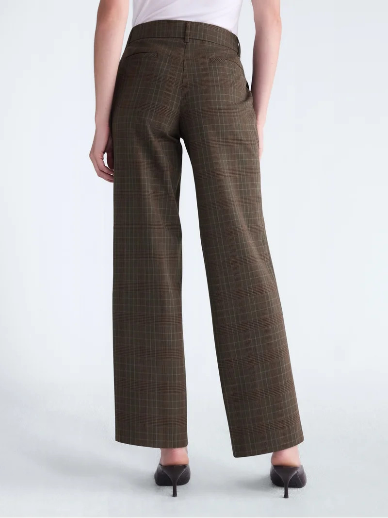 Scoop Women's and Women's Plus Low Rise Crease Trousers, 30'' Inseam, Sizes 0-28W | Walmart (US)
