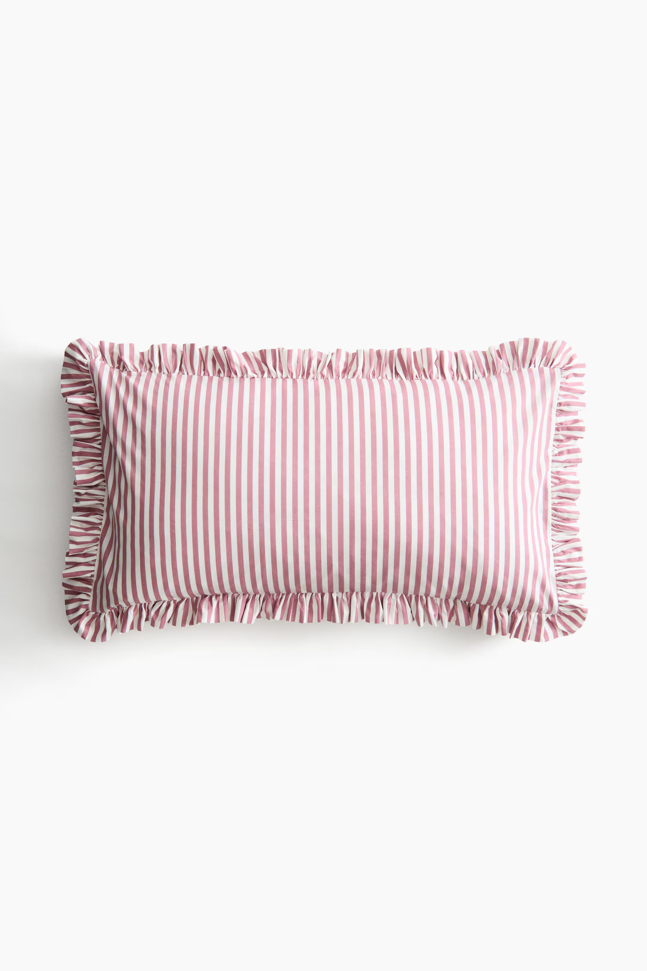 Ruffle-Trimmed Cotton Cushion Cover | H&M (US + CA)
