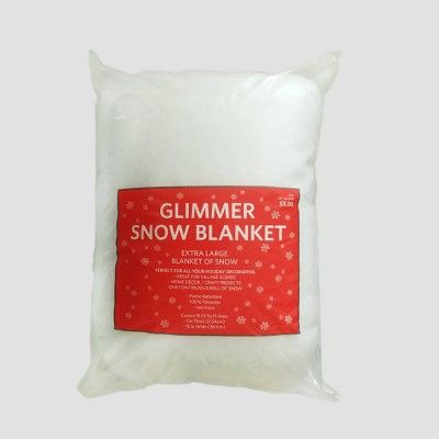 15" x 8ft Christmas Glitter Faux Snow Blanket | Target