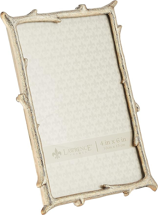 Lawrence Frames 4x6 Gold Metal Natural Branch Design Picture Frame | Amazon (US)