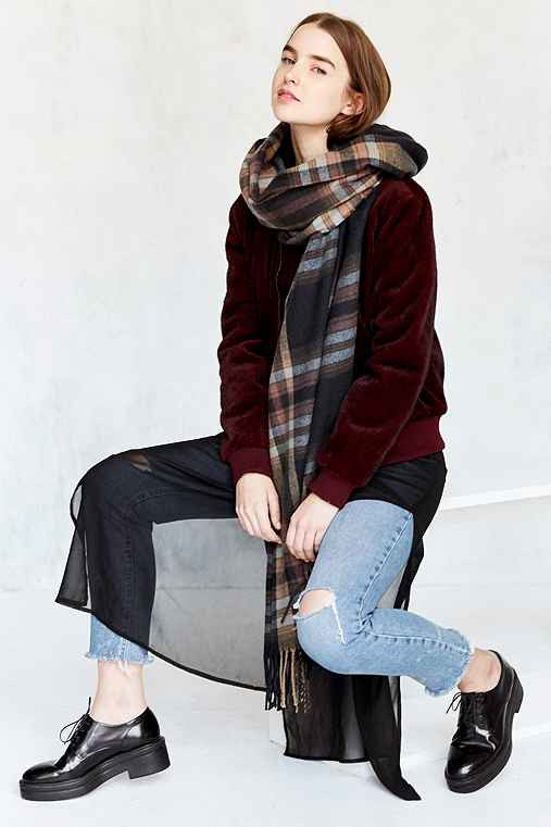 Plaid Blanket Scarf,GREEN,ONE SIZE | Urban Outfitters US