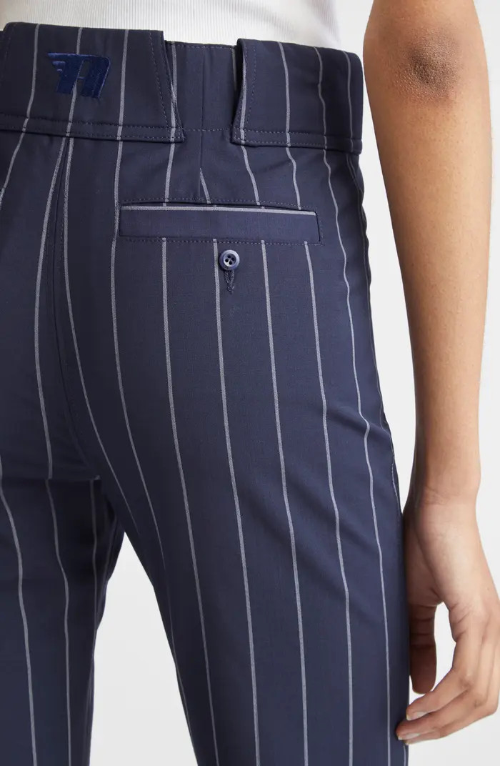Alexander Wang Pinstripe High Waist Baseball Capri Pants | Nordstrom | Nordstrom