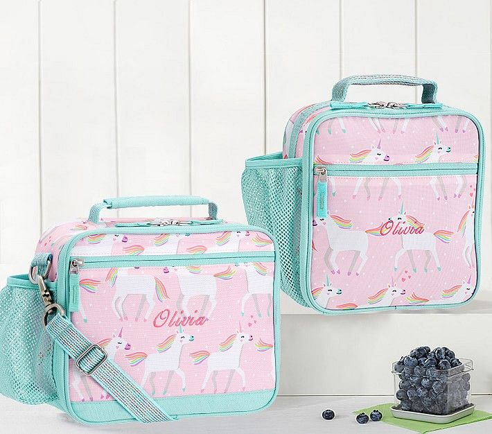 Mackenzie Pink Unicorn Parade Lunch Boxes | Pottery Barn Kids