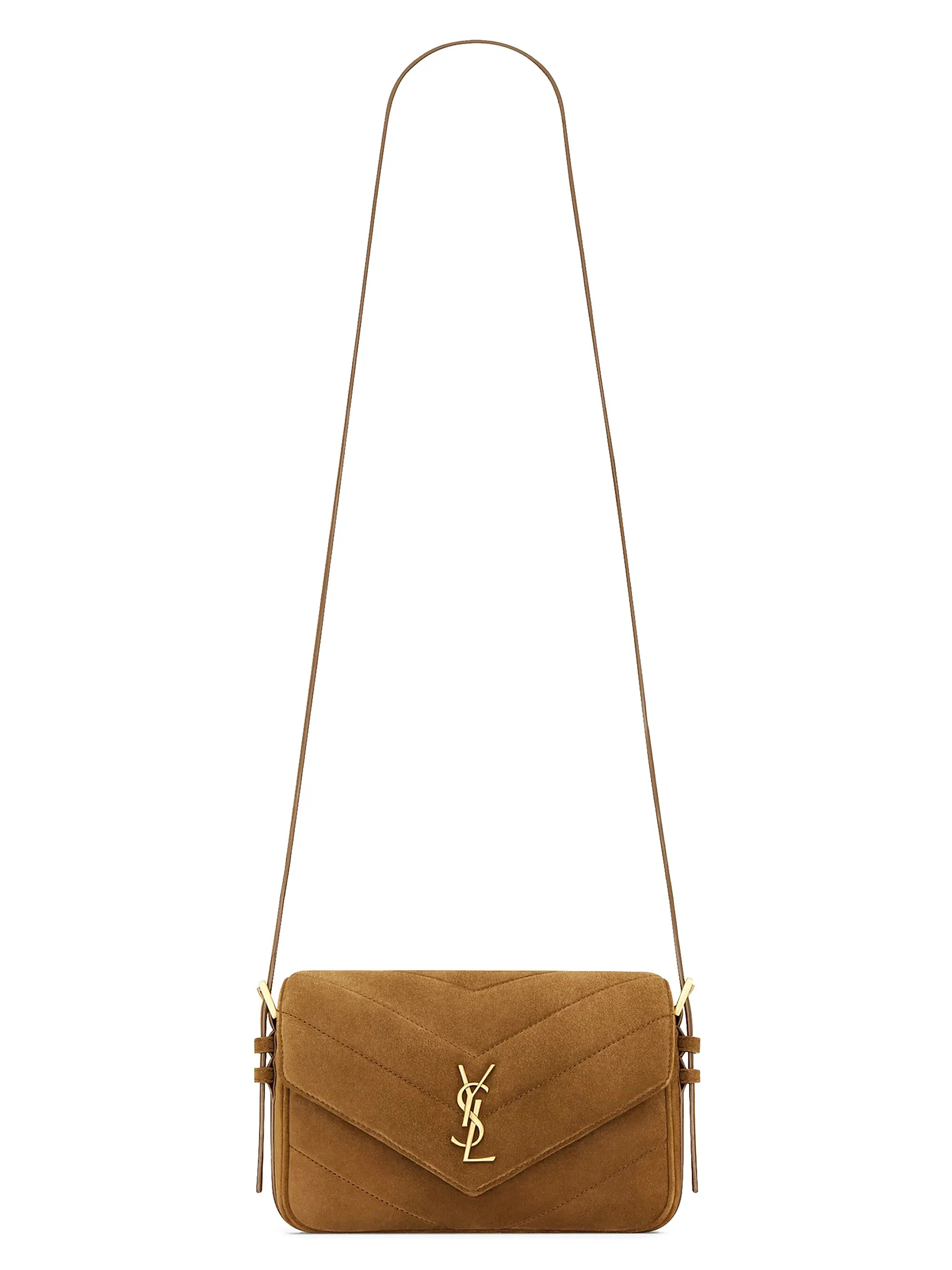 Saint Laurent Loulou Toy Crossbody Bag in Matelassé Suede | Saks Fifth Avenue | Saks Fifth Avenue