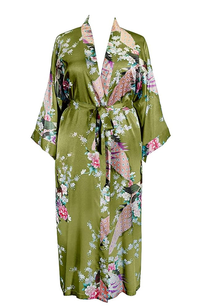 Applesauce - 808V - Plus Size Women's Kimono Long Robe - Vintage Floral (One-Size fits most US 1X... | Amazon (US)