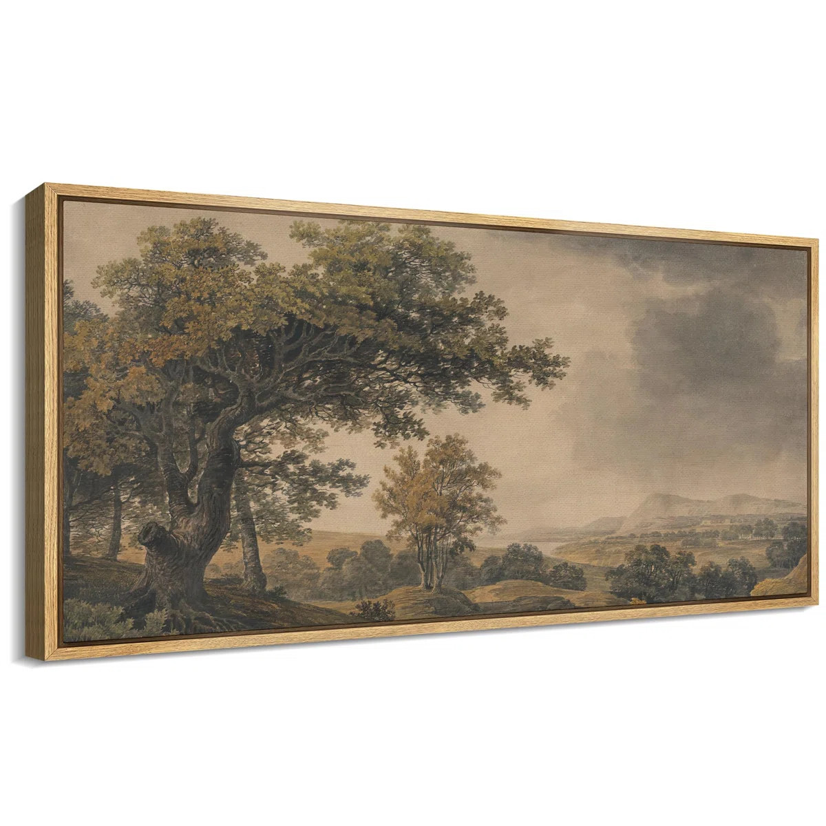 Pastoral Countryside Landscape with Trees Modern Art | Wayfair North America