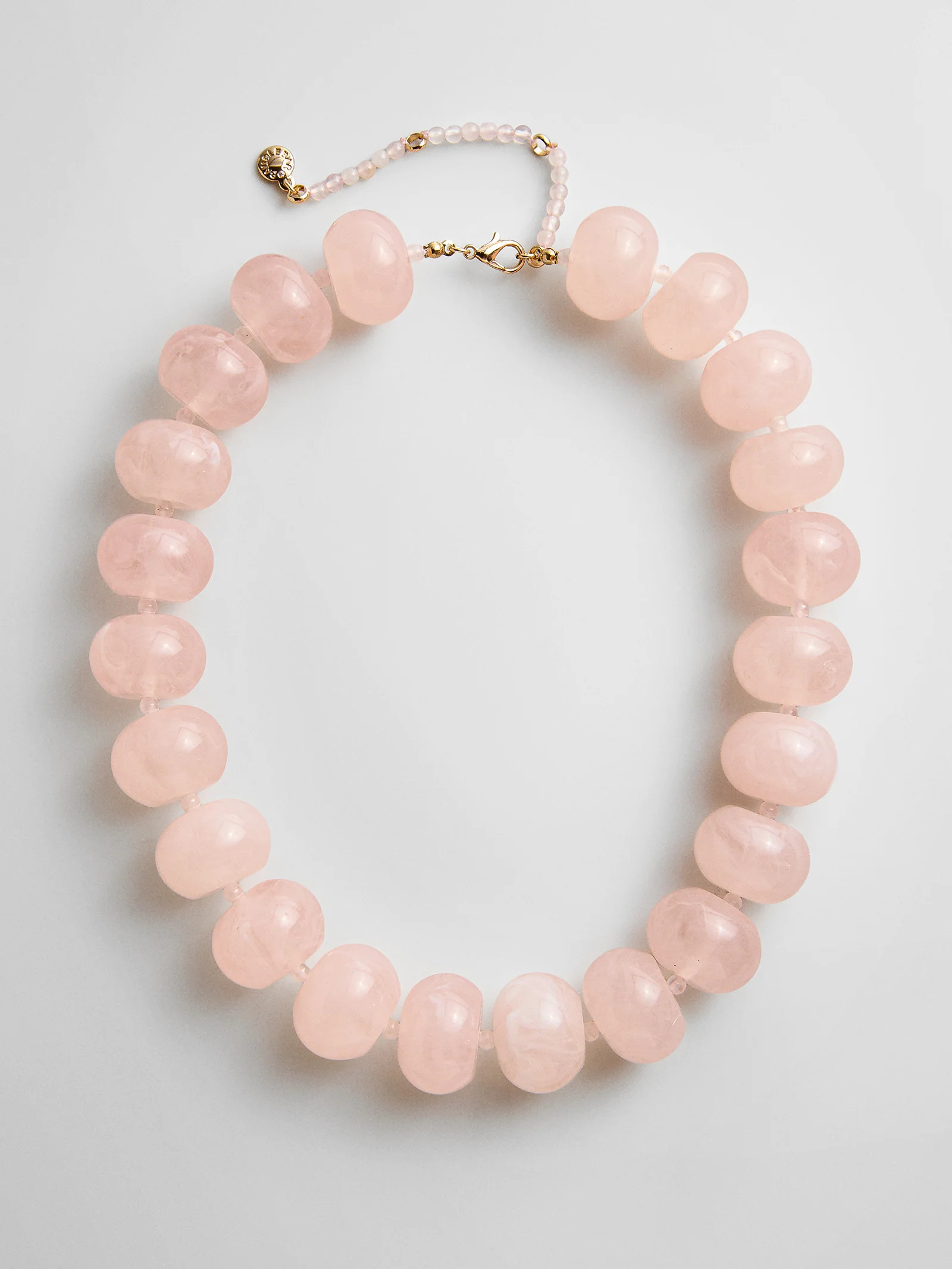 Joan Semi-Precious Necklace - Rose Quartz | BaubleBar