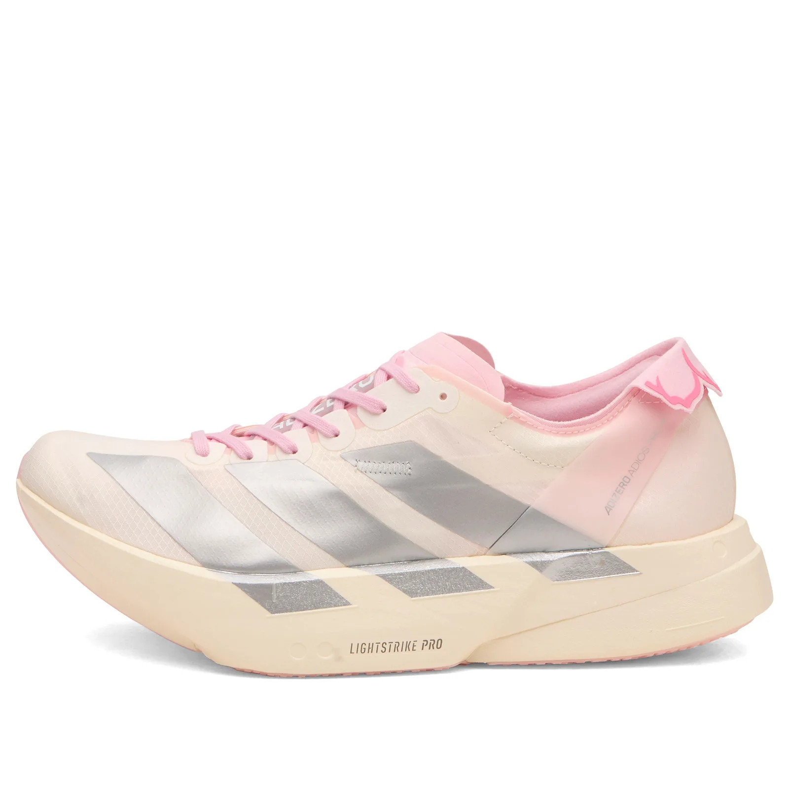 Adidas Running Women's adidas Adizero Adios Pro 4 W Sneaker in Core White/Silver Met./Clear Pink, Size UK 5.5 | END. Clothing