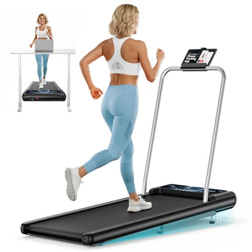 HCOIW Walking Treadmill Pad with Incline - Portable Under Desk Treadmill, Walking Mat Pad with Handle Bar, 2.5HP Low Noise, 2 in 1 Treadmills for Home Office, Remote Control with LED Screen 270LBS | Amazon (US)