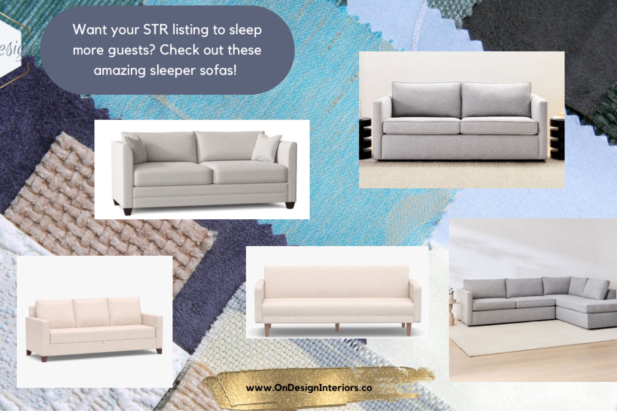 #ltkhome #airbnbdesign #airbnbdesigner 

Increase the number of guests your unit can sleep with these amazing sofas!