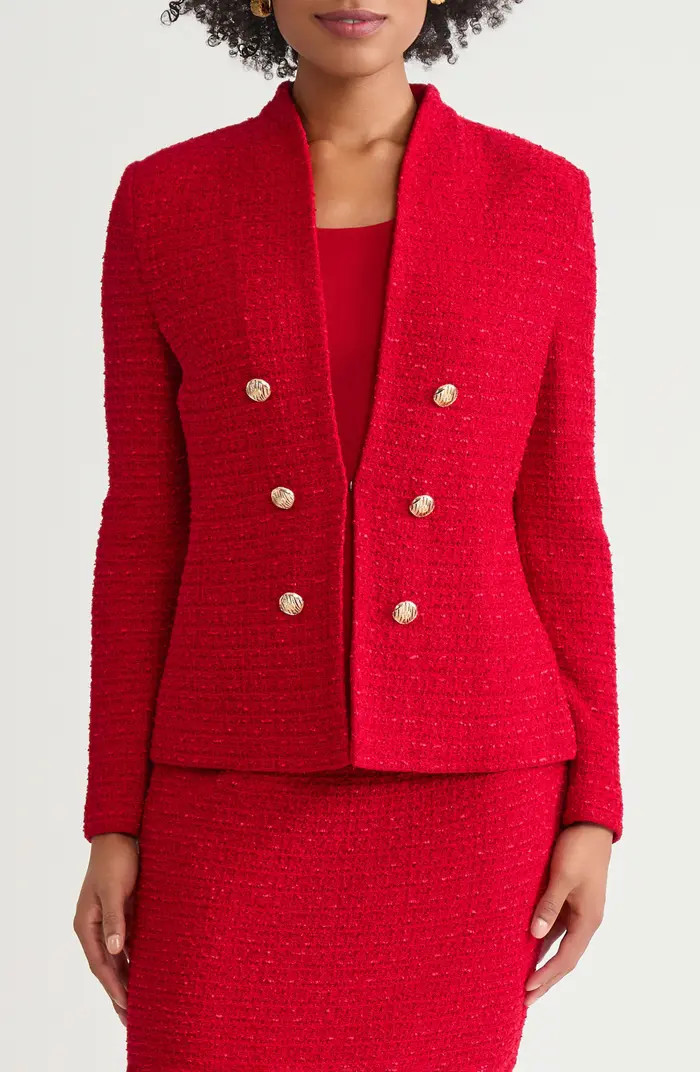 x Tanya Foster Eyelash Tweed Jacket | Nordstrom