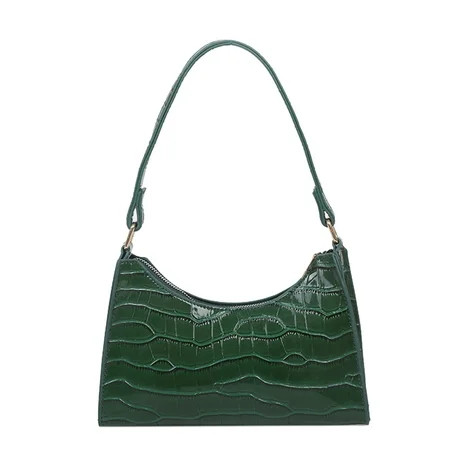 Aktudy Alligator PU Handbag Women Solid Tote Elegant Shoulder Bag (Green) | Walmart (US)