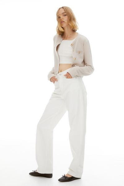 Cardigan mit Strukturmuster - Hellbeige - Ladies | H&M AT | H&M (DE, AT, CH, NL, FI)