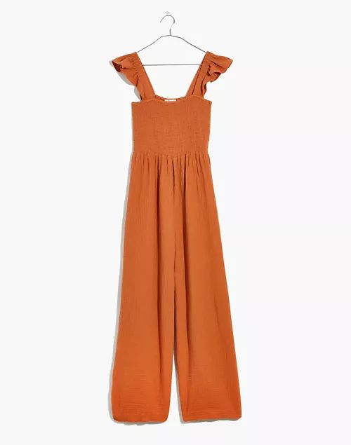 Lightspun Lucie Flutter-Sleeve Jumpsuit | Madewell