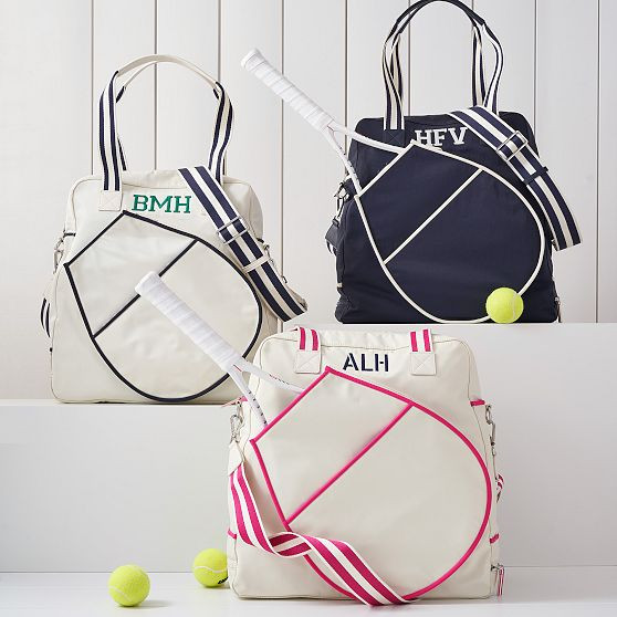 Sporty Stripe Tennis Tote | Mark and Graham