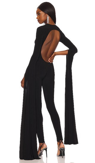Ribbon Sleeve Jumsuit in Black | Revolve Clothing (Global)