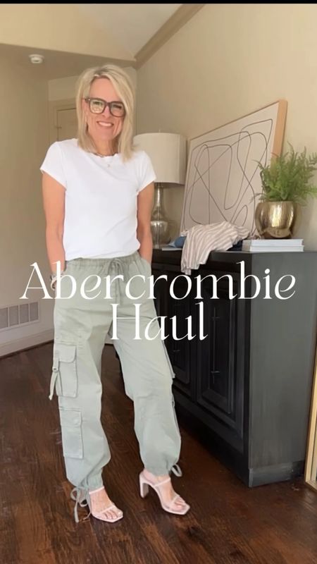 Everything at Abercrombie is 20% off until end of day Monday. 
Through the LTK sale! 

My favorite grab might  be these joggers….dressed up with heels! 
Wearing small in joggers 

And always great quality denim. All jeans here fit tts and I grabbed 
A cuffed pair, a straight pair 
And have always loved this 90s pair. 
Green dress - medium
Black jumpsuit - small 

Abercrombie 

#LTKstyletip #LTKover40 #LTKSpringSale