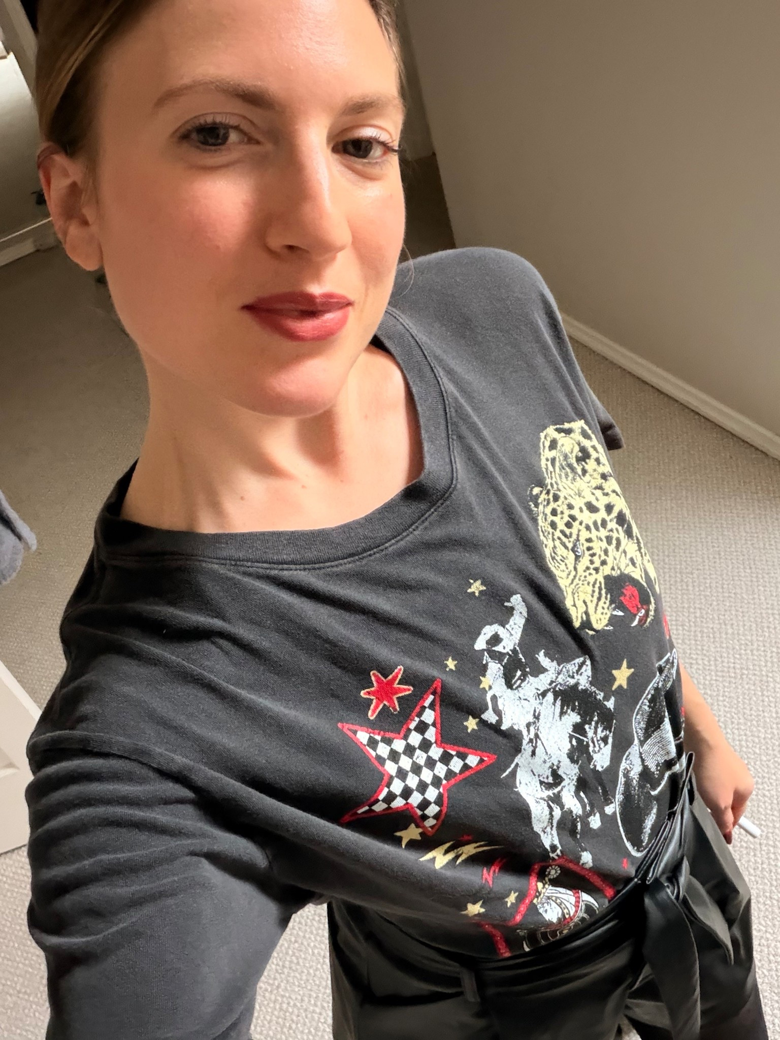 That graphic tee you absolutely NEED! #graphictee #vintagevibes #giftguide #holidayshopping #hm #leathershorts #fauxleather 

#LTKFindsUnder50 #LTKGiftGuide #LTKootd