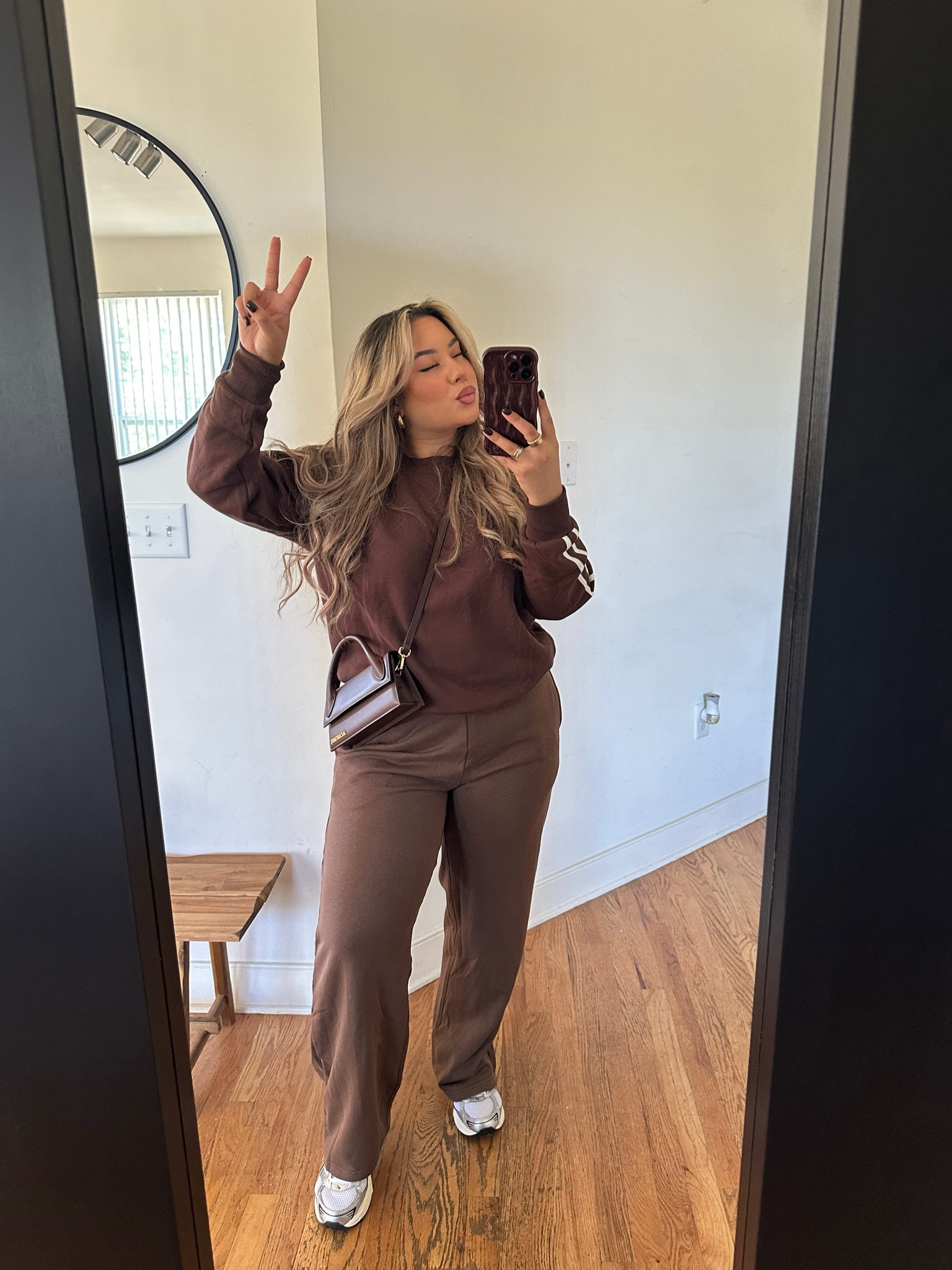 A monochromatic chill outfit 🍫🤎 sizing 👇🏼 

Sweats: L 
Sweater: M

#LTKStyleTip #LTKMidsize #LTKSeasonal