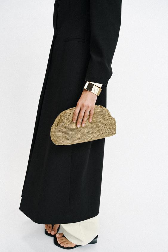 METALLIC BRAIDED CLUTCH - Gold - ONE SIZE ONLY | Zara NL