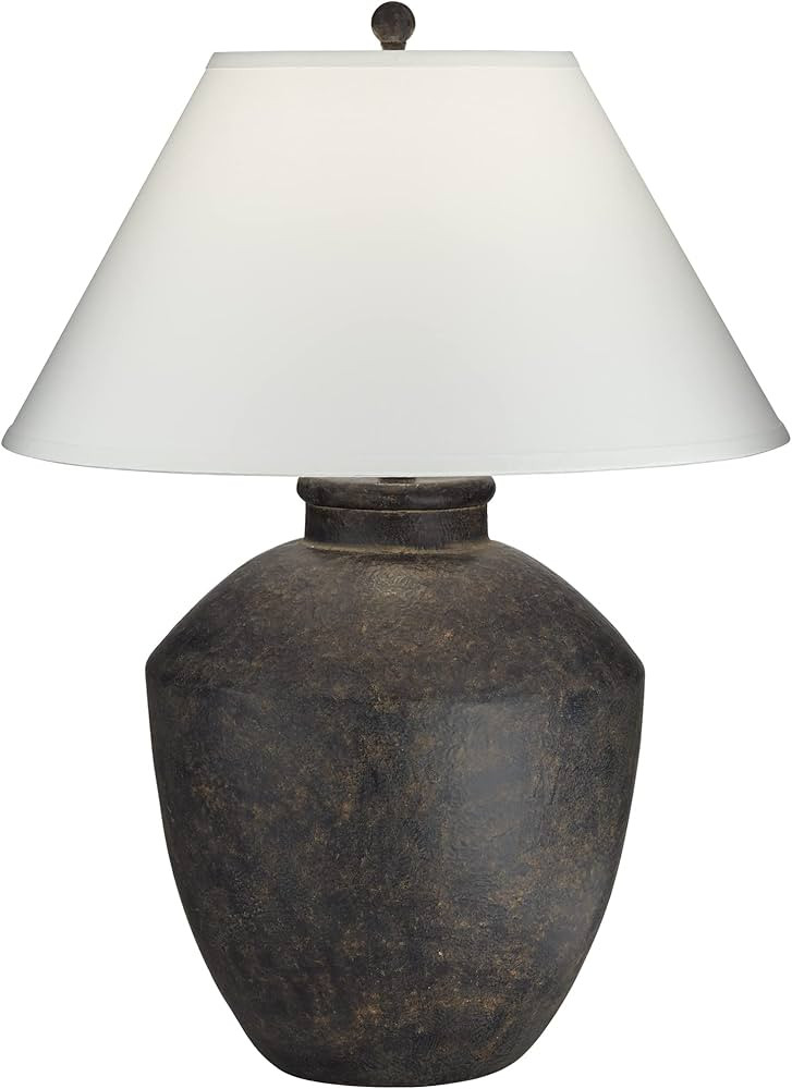 Pacific Coast Lighting 64V99 Massa Black Terracota 1-Light 150W Table Lamp,Resin | Amazon (US)