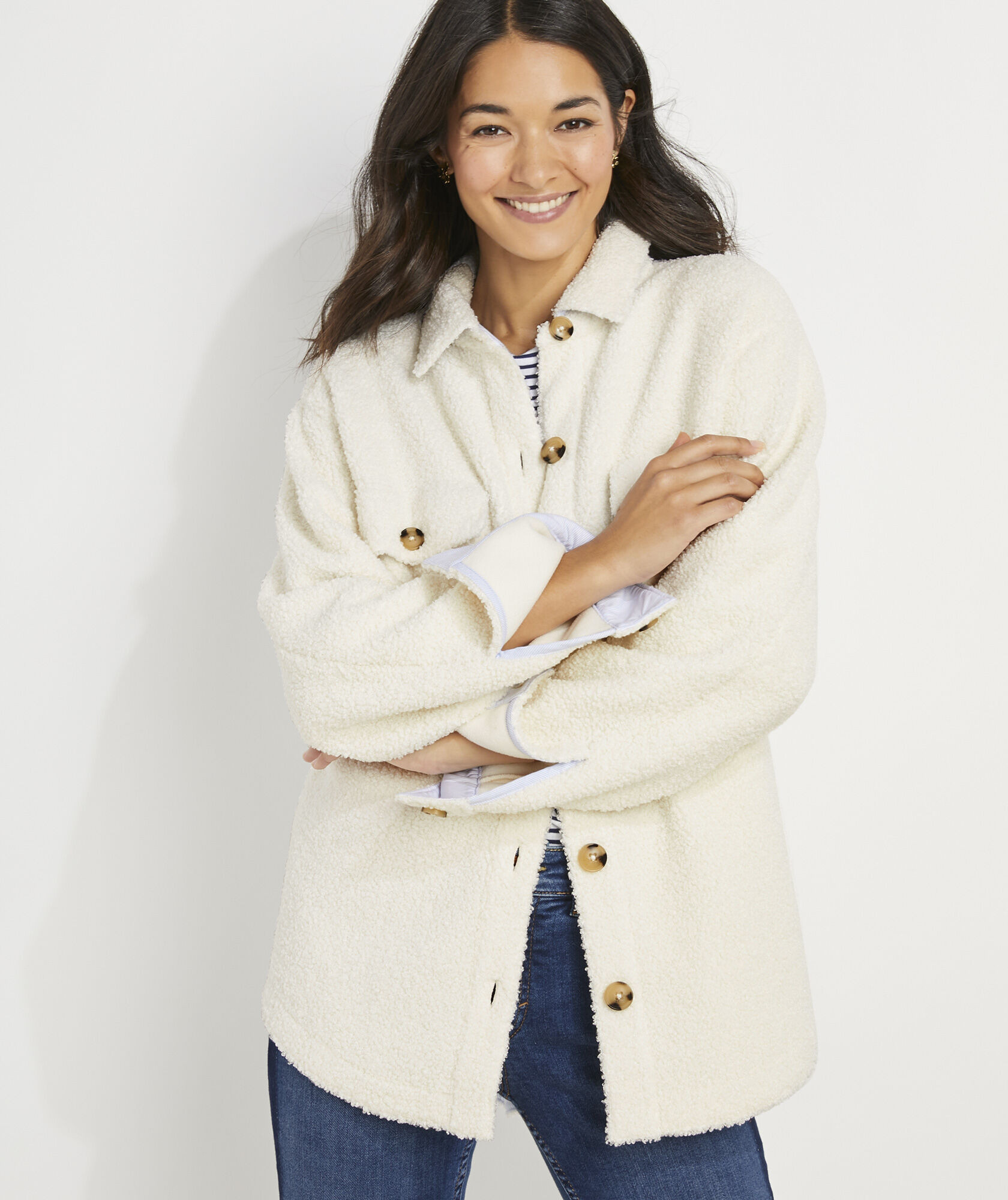 Bouclé Shirt Jacket | vineyard vines