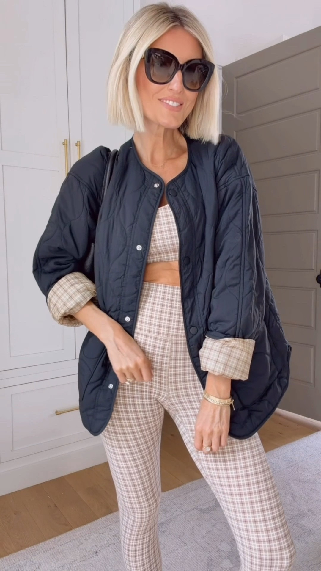 I cannot believe this quilted jacket is from Target! I’m so excited to wear this in cooler weather! Wearing XS in jacket, M in sports bra, and S in leggings!

Loverly Grey, Target, quilted jacket, athleisure, activewear, Pilates outfit, plaid

#LTKSeasonal #LTKActive