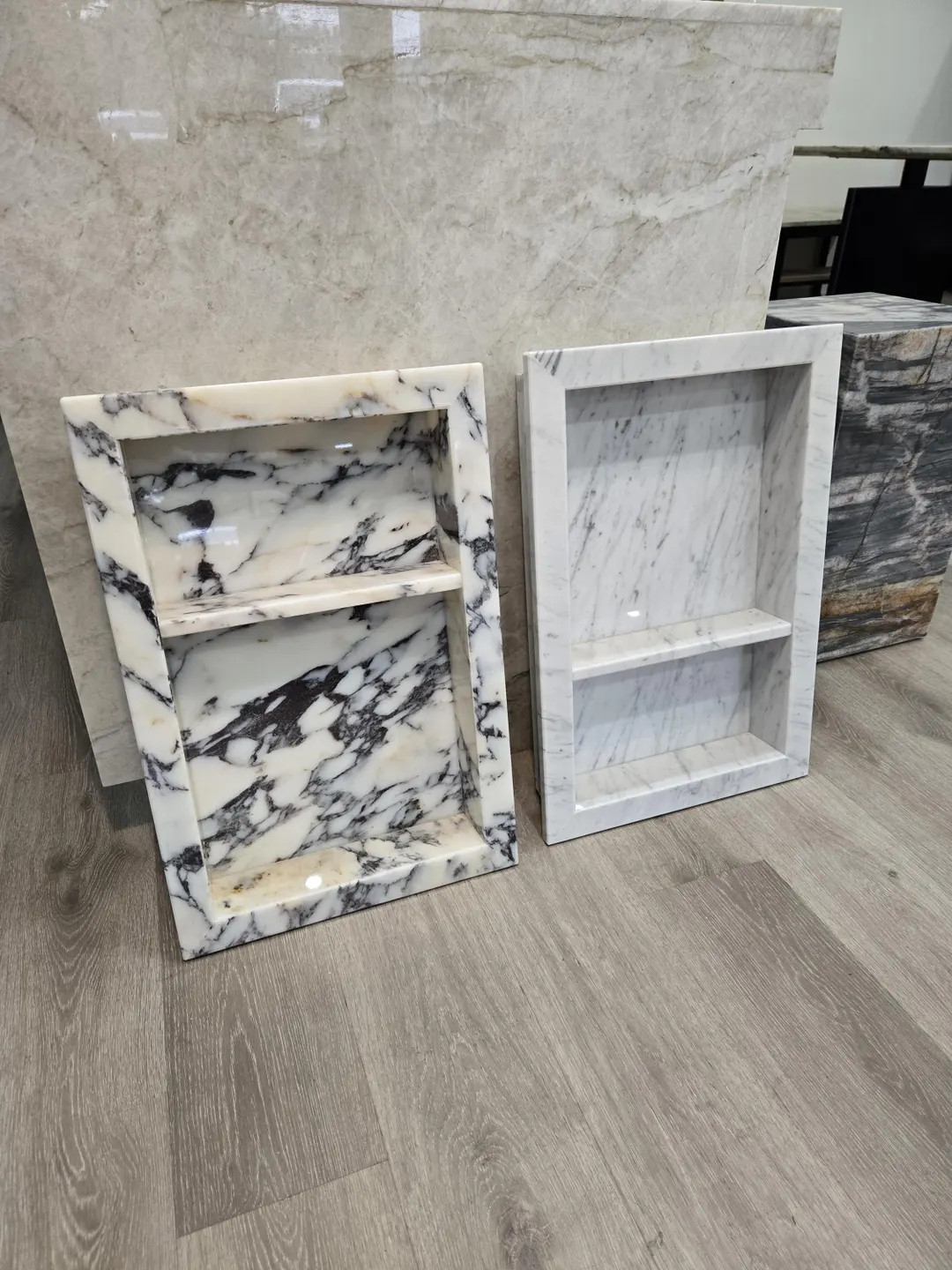 Recessed Shower Niche Carrara and Viola Marble – Built-in Stone Shelf for Bathroom & Kitchen St... | Etsy (US)