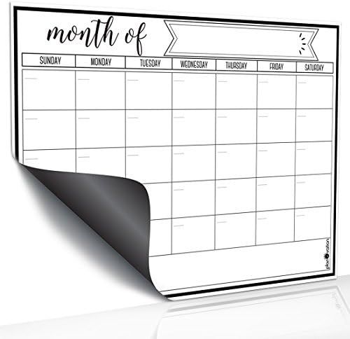 Magnetic Dry Erase Refrigerator Calendar by planOvation | Large Calendar Whiteboard Monthly Plann... | Amazon (US)