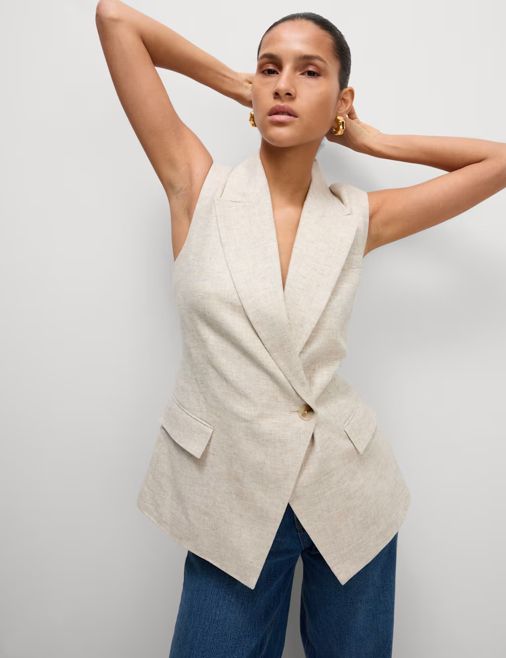 Linen Blend Waistcoat | Marks & Spencer (UK)