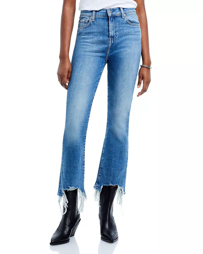 High Rise Cropped Kick Flare Jeans | Bloomingdale's (US)