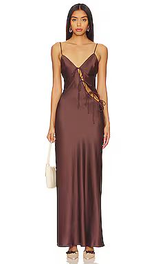 LIONESS About A Girl Maxi in Chocolate from Revolve.com | Revolve Clothing (Global)