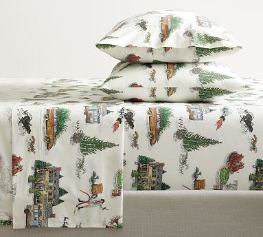 National Lampoon's Christmas Vacation™ Percale Sheet Set | Pottery Barn (US)