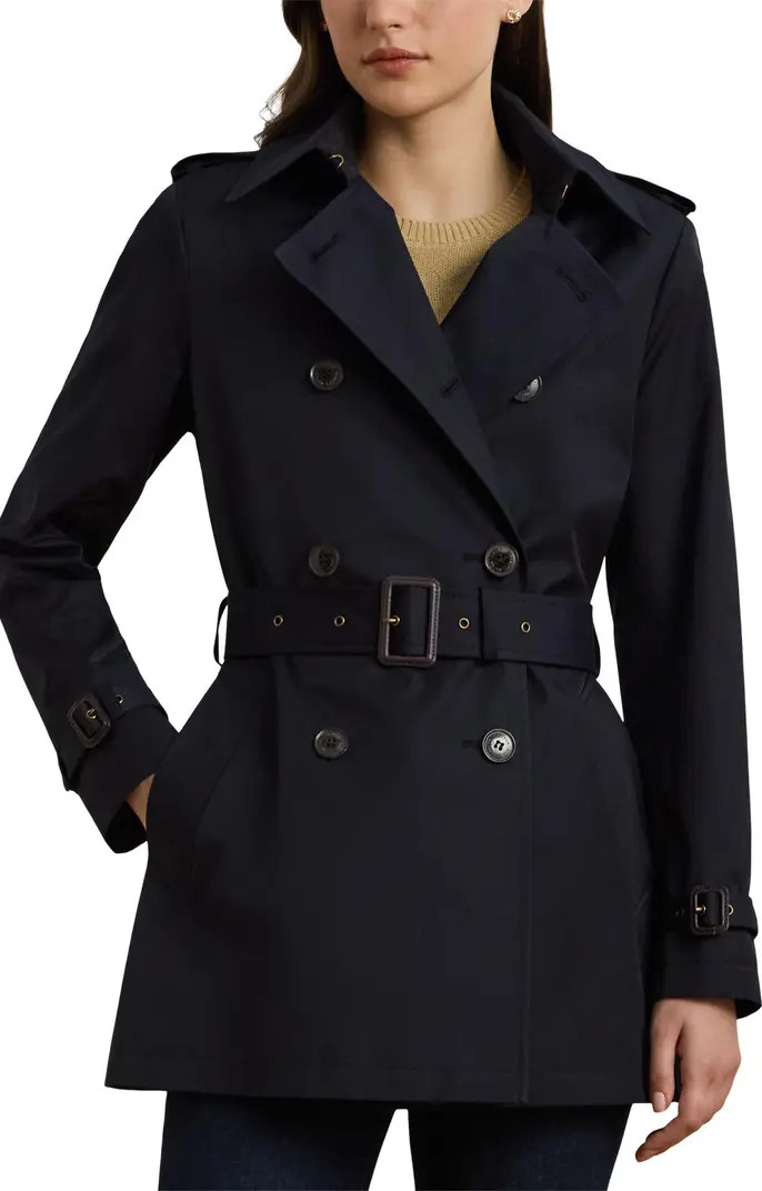 Short Double Breasted Trench Coat | Nordstrom