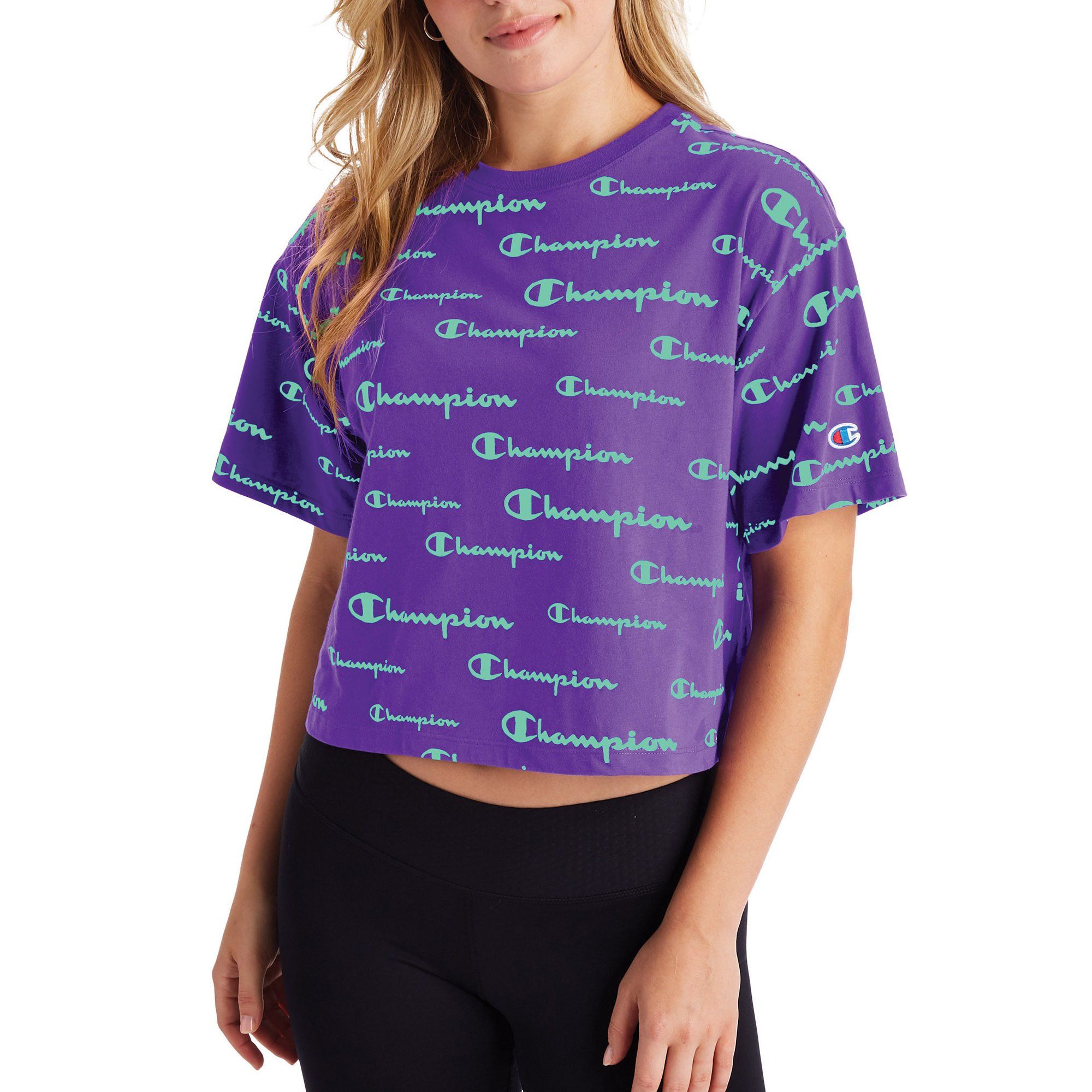 Champion Women’s All Over Print Cropped Tee | Walmart (US)