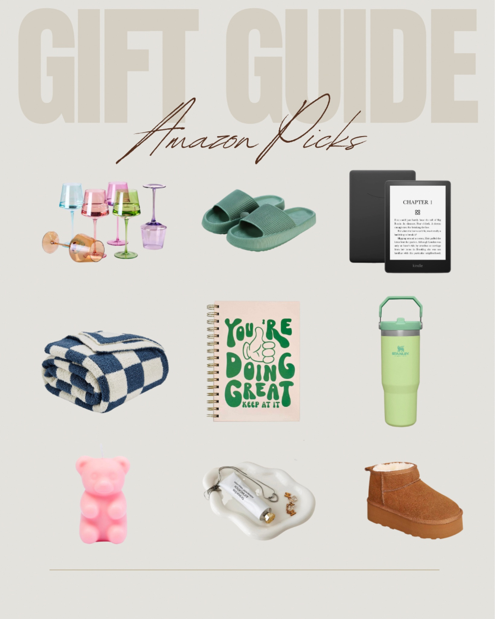 Amazon finds gift guide for Christmas - gifts for best friends - gifts for her - holiday gift guide: Amazon picks - wine glasses, slides, ugg dupes, Stanley 

#LTKHoliday #LTKGiftGuide #LTKfindsunder50