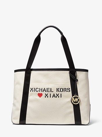 The Michael Large Canvas Miami Tote Bag | Michael Kors US